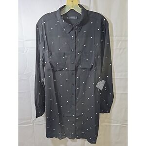 Diamond SUPPLY CO long sleeve SIZE Large Black SHEER